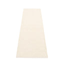 Picture of White Pappelina plastic rug SVEA Vanilla/Beige Metallic 70 x 400 cm / 2 ¼' x 13 ¼'