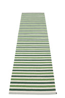 Picture of Grön/Vit Pappelina matta TEO Dark Green/Grass Green/Vanilla 70 x 300 cm / 2 ¼' x 9 ¾'