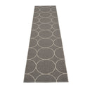 Picture of Grey Pappelina plastic rug BOO Charcoal/Linen 70 x 400 cm / 2 ¼' x 13 ¼'