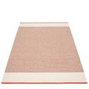 Picture of Röd/Vit Pappelina matta EDIT Brick/Vanilla/Linen Metallic 180 x 260 cm / 6' x 8 ½'