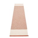 Picture of Röd/Vit Pappelina matta EDIT Brick/Vanilla/Linen Metallic 70 x 300 cm / 2 ¼' x 9 ¾'