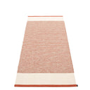 Picture of Röd/Vit Pappelina matta EDIT Brick/Vanilla/Linen Metallic 85 x 260 cm / 2 ¾' x 8 ½'