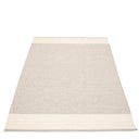 Picture of Grey/White Pappelina plastic rug EDIT Linen/Vanilla/Stone Metallic 230 x 320 cm / 7 ½’ x 10 ½’