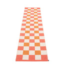 Picture of Red/White/Orange Pappelina plastic rug PIX Flamingo/Vanilla/Light Orange 70 x 300 cm / 2 ¼' x 9 ¾'