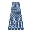 Picture of Blue Pappelina plastic rug HONEY Denim/Vanilla 70 x 450 cm / 2 ¼' x 14 ¾'