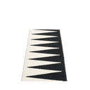 Picture of Black Pappelina plastic rug VIVI Black/Vanilla 70 x 150 cm / 2 ¼' x 5'