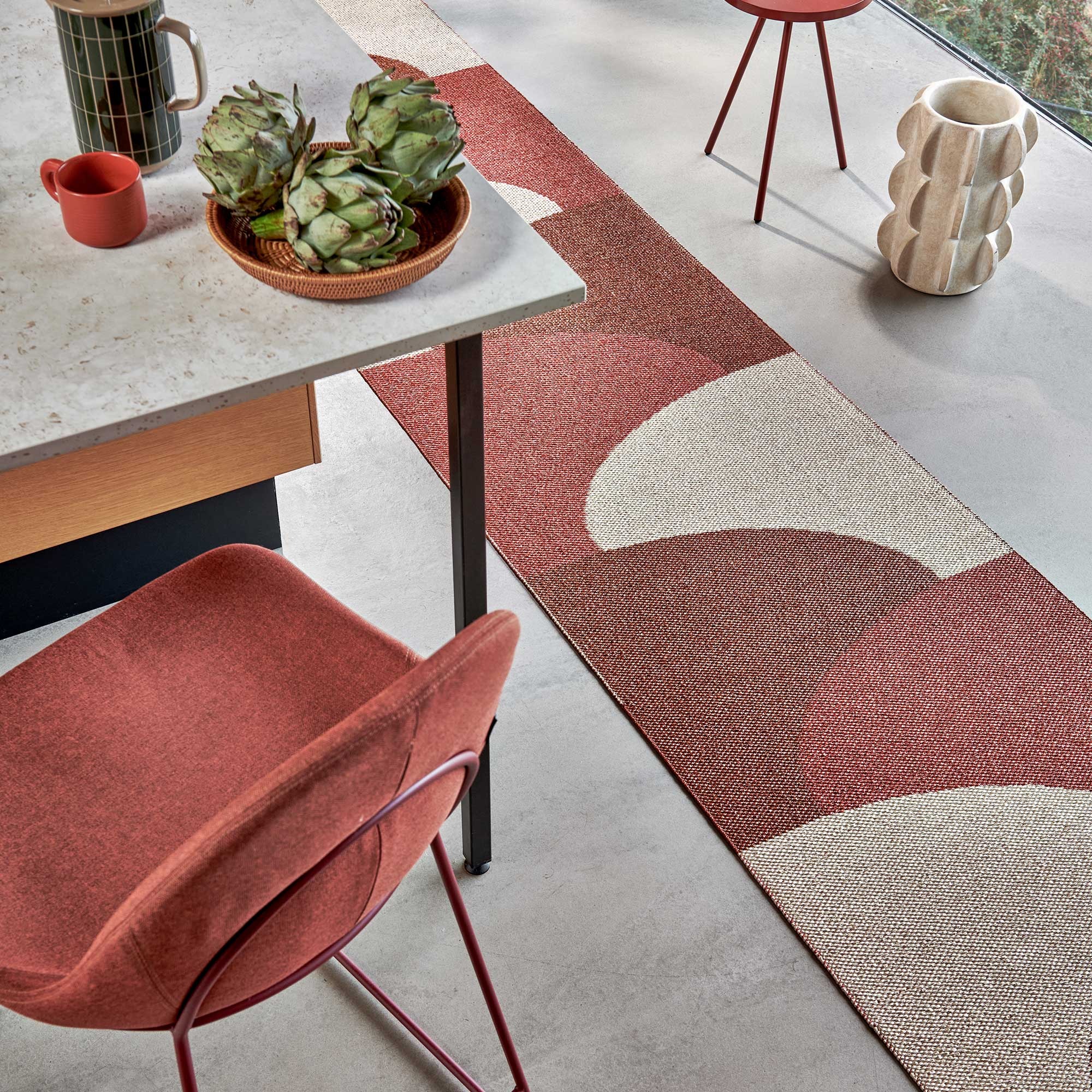 Pappelina rug HILL Brick from the SS25 Collection